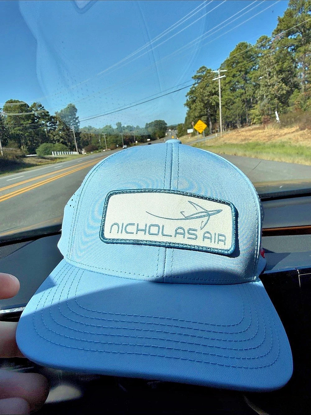 Nicholas Air P413 Blue Trucker Hat Like New